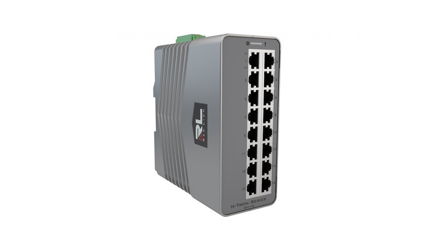 Red Lion lanserar nu N-Tron NT116 unmanaged 16 Port Industrial Ethernet Switch för i kommunikation i tuffa miljöer